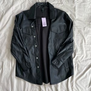 Faux Leather Jacket/Blazer